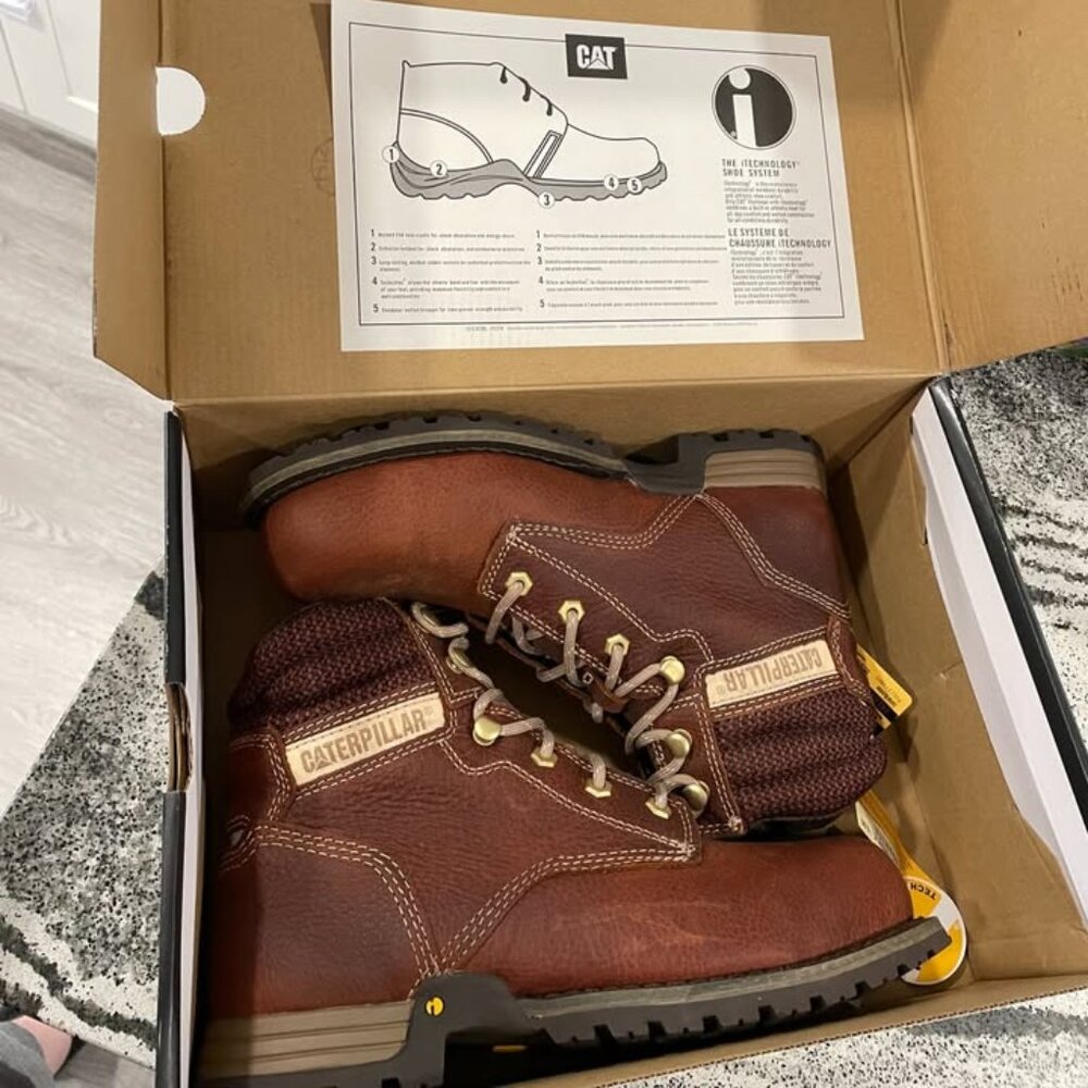 CAT Paisley Steel Toe Boots Womens Size 9.5